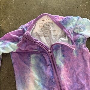 Little Sleepies Pastel Tie-Dye Zip-Up